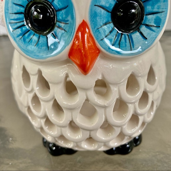 SANTA OWL Holiday Candle Holder with 2 Tea Candles Mainstays 3.62 x 3.7 in - Picture 4 of 11